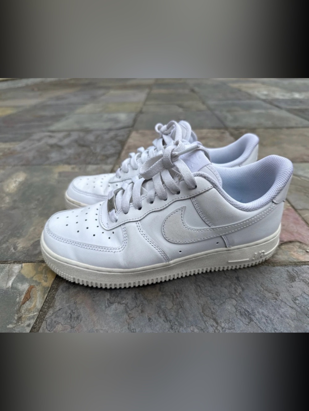 Women white Leather Lace-Up Sneakers